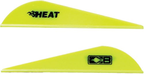 Bohning Solid Neon Yellow 2.5" Heat Vane Arrow Vanes 36PK