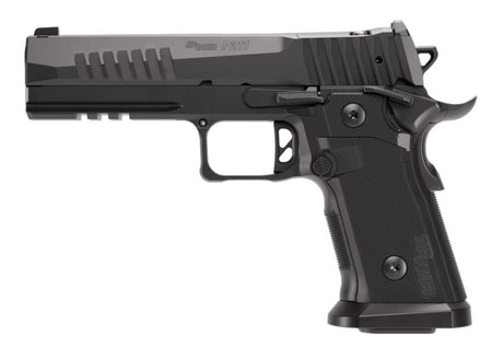 Sig Sauer 211F9GT5 P211 GT5 Full Size 9mm Luger 21+1 5" Black Barrel, Black Nitron Stainless Steel Optic Ready/Serrated Slide & Frame w/Beavertail & Picatinny Rail, G10 Grip Panels, SIGLOC-PRO Footpri