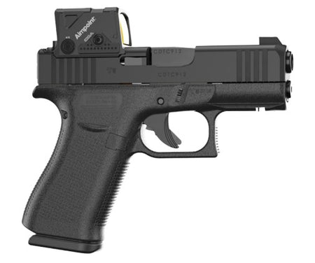 Glock PX4350B03FRMOS8A4 G43X MOS8 w/Aimpoint 9mm Luger 15+1 3.41" Black GMB Barrel, Black Steel Serrated w/Optic Slide, Black Polymer Frame w/Accessory Rail, Aimpoint COA 3.5 MOA Red Dot, Ambidextrous