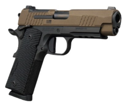 Sig Sauer 1911XCA45FBZXR3P 1911 XSeries Carry 45 ACP 8+1 4.20" Bronze Cerakote w/Freedom Engraving Stainless Steel Optic Ready/Serrated Slide, Matte Black DLC Stainless Steel Frame w/Beavertail & Pica