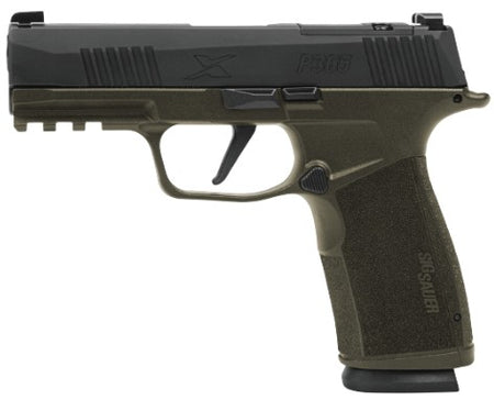 Sig Sauer 365XCA-9-BXR3-FS P365 XMacro Fortunate Son 9mm Luger 17+1 3.70" Black DLC Barrel, Black Nitron Stainless Steel Optic Ready/Serrated Slide, OD Green Cerakote Stainless Steel Frame w/Beavertai