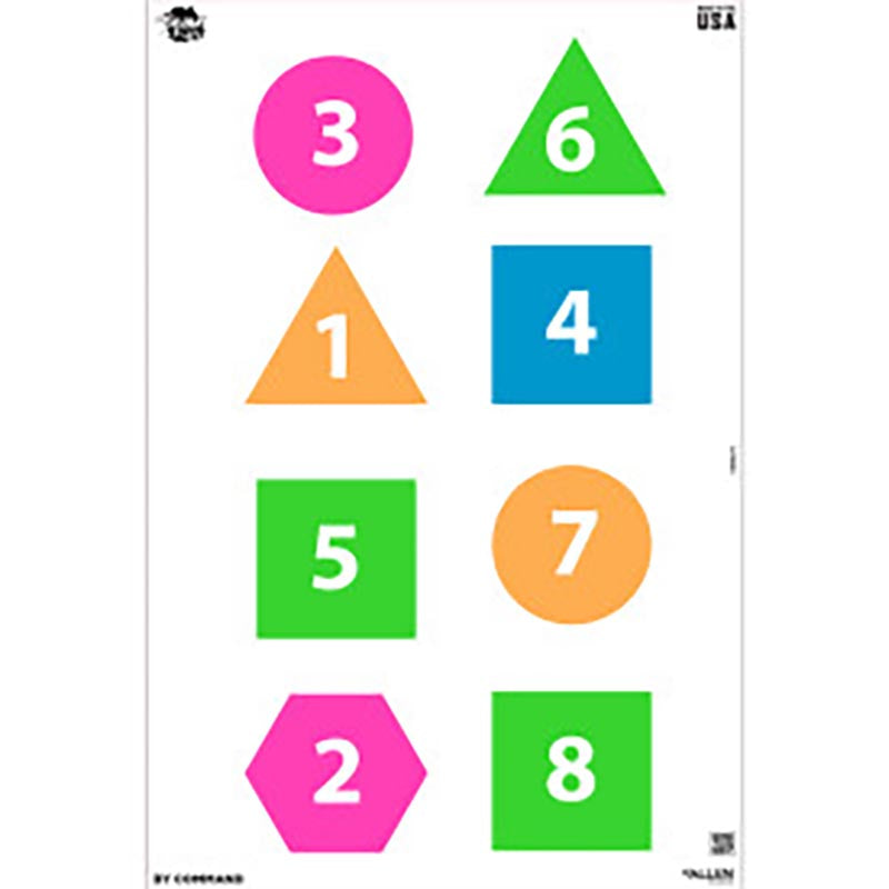 EZ Aim 12x18 Fun Group Paper Target Set, 8 Pieces - Allen