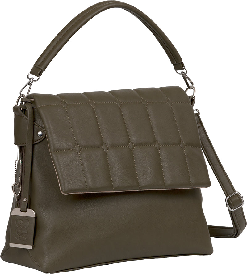 Concealed Carry Hobo/Cross Body Purse with Integrated Holster Olive