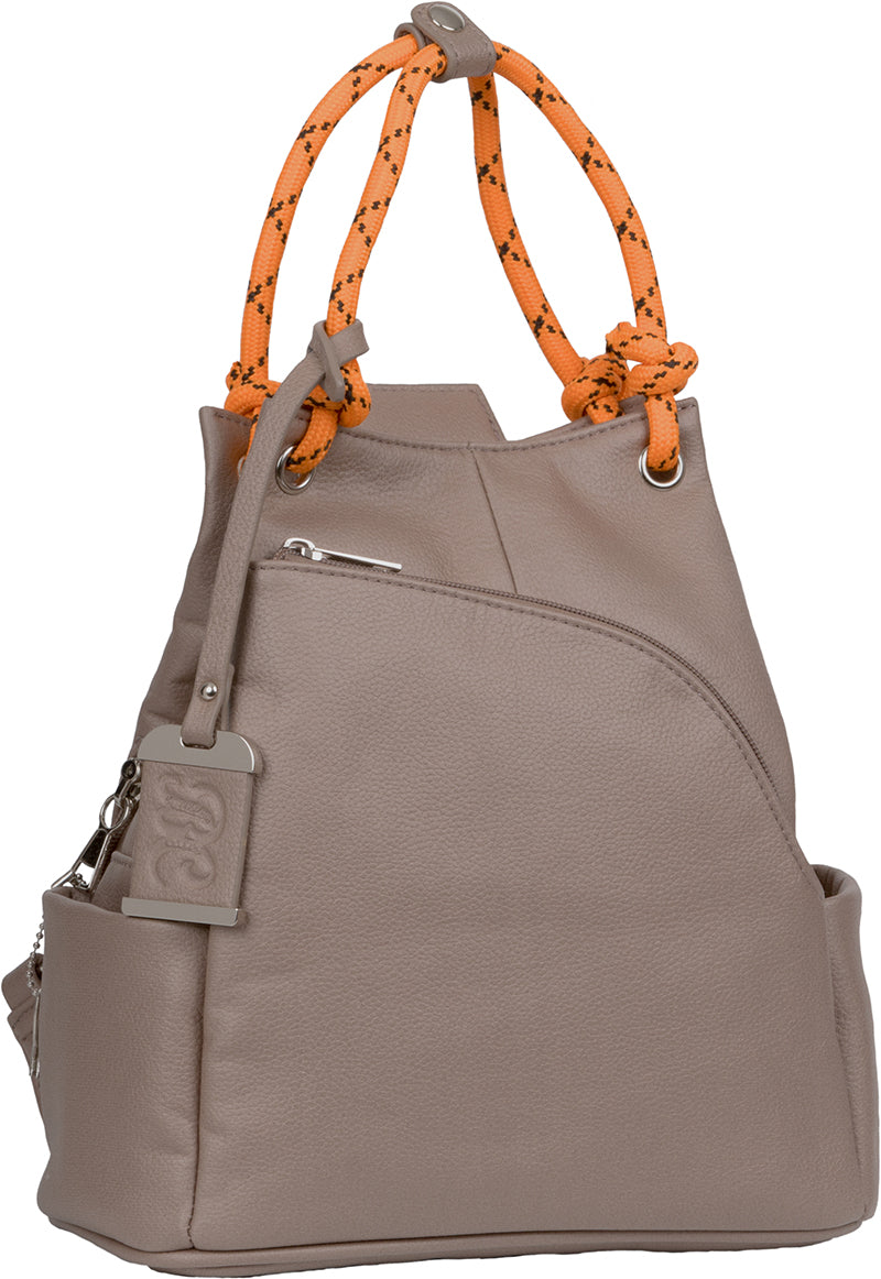 Bulldog Leather Khaki Orange Concealed Carry Hobo Purse and Backpack