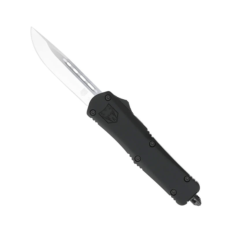 CobraTec Medium FS-3 OTF Knife D2 Steel Black Glass Breaker