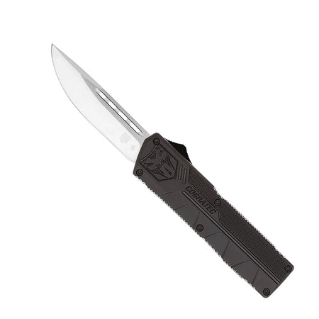 CobraTec Lightweight OTF Knife in Black with D2 Steel Blade