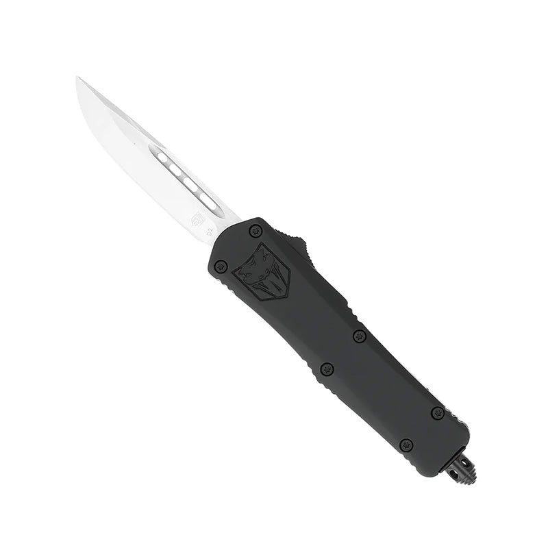 CobraTec Small FS-3 OTF Knife D2 Steel Black Glass Breaker