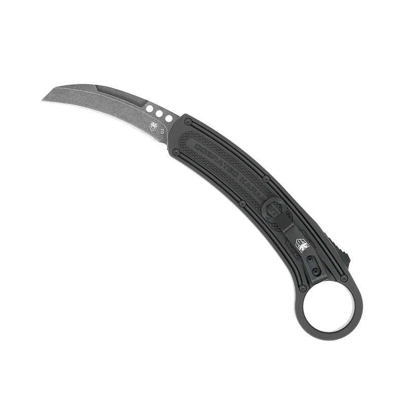 CobraTec Karambit OTF Knife Black Right Hand D2 Steel
