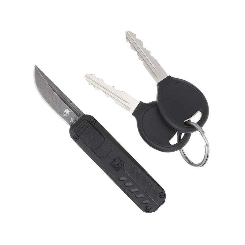 CobraTec 928 SB Out-the-Front Knife 1.75 Inch Drop Black D2