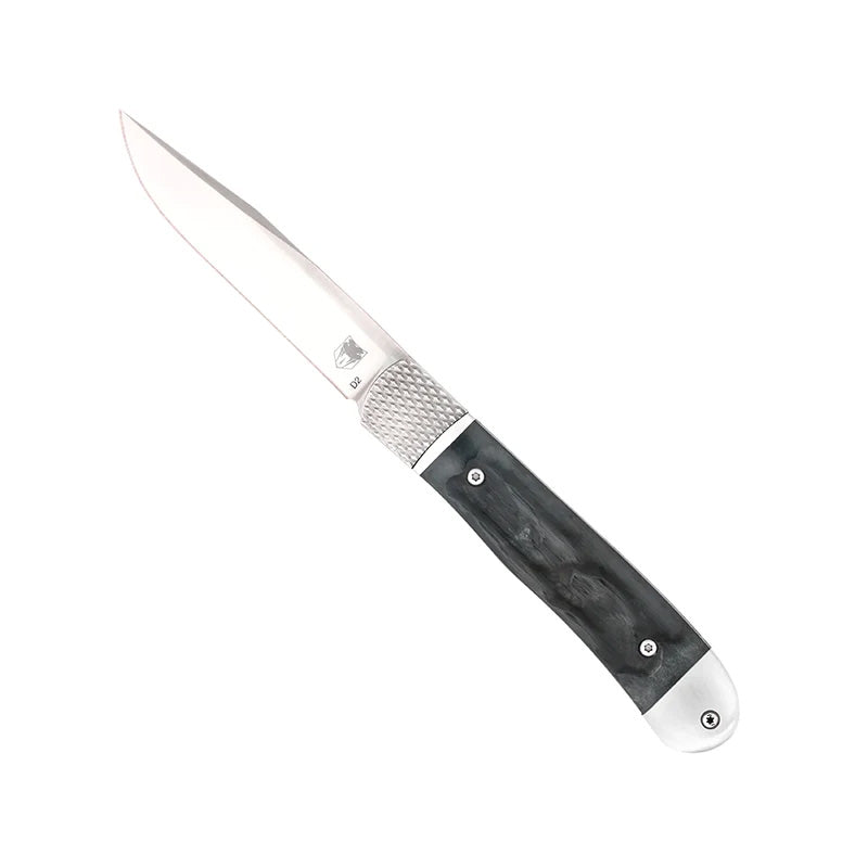 CobraTec Trapper Auto Folder Hidden Release Knife D2 Steel Black 3.125"