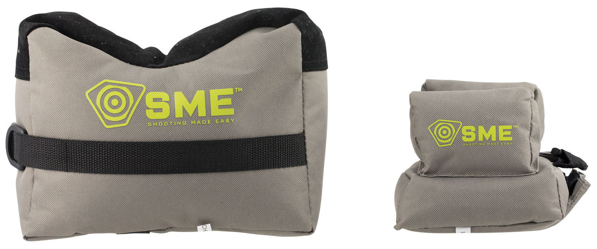 SME SMEGRF Rifle Sighting Shooting Rest, Front & Rear Poly Bead Bags, Suede Leather Surface, 600D Polyester