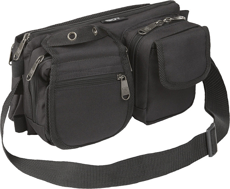 Bulldog Deluxe Black Satchel Go Bag and Waist Pack