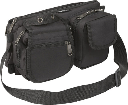Bulldog Deluxe Black Satchel Go Bag and Waist Pack
