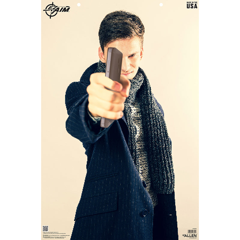 EZ Aim 23x35 Photo Realistic Male No Threat Paper Target, 50 Pk