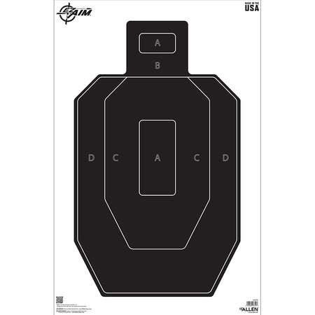 EZ Aim 23x35 IPSC Silhouette Paper Target, 50-Piece Set - Allen