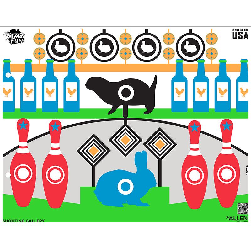 EZ Aim 23x19 Fun Shooting Gallery Targets, 4 Pieces - Allen