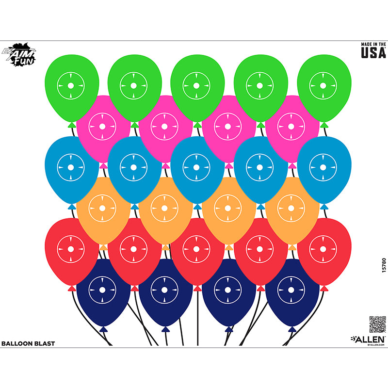 EZ Aim 24x19 Fun Balloon Blast Paper Shooting Target, 4 Pk