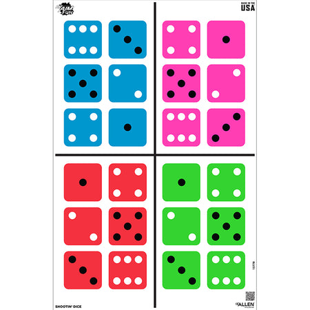 EZ Aim 23x35 Fun Dice Paper Shooting Target, 3-Piece Set
