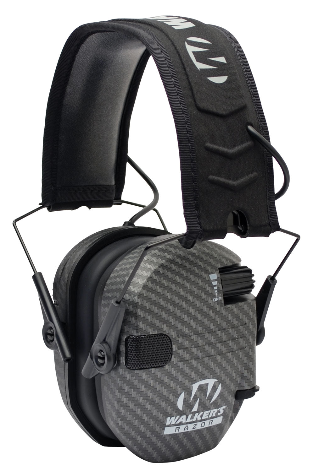 Walker's Razor Slim GWPRSEMCARB Electronic Shooting Muff 23 dB Carbon Gray/Black Polymer Over the Head