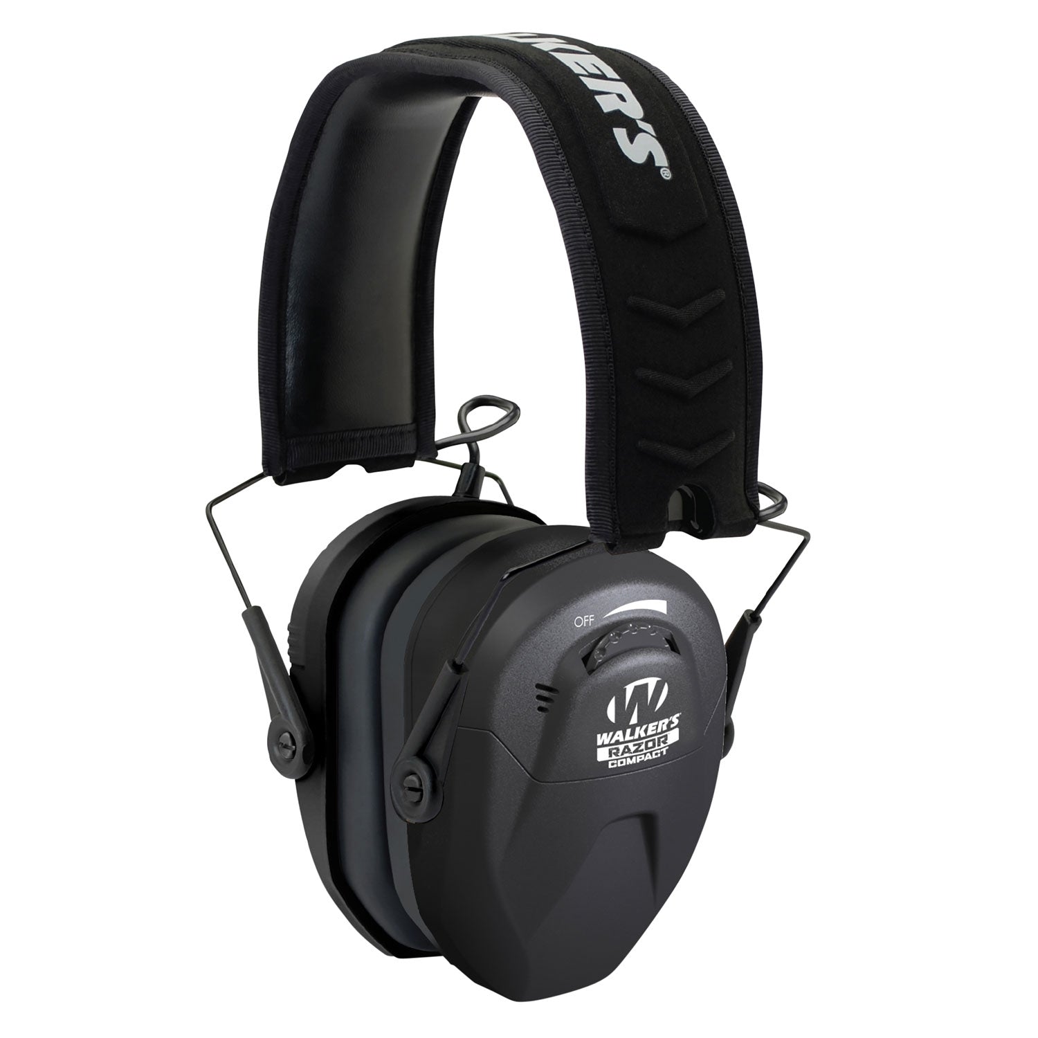 Walker's Razor Compact GWPCRSEM Electronic Shooting Earmuff 23 dB Black Polymer Over the Head Youth/Women