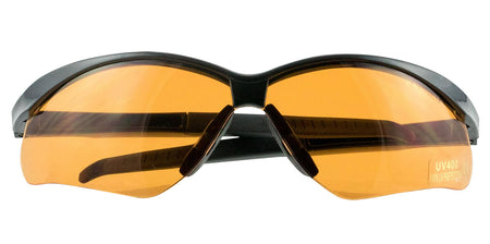 Walker's Crosshair Protective Sport Glasses Adult Amber Lens Black Frame GWPSGLAMB