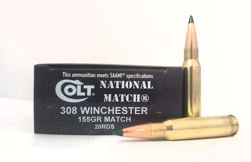 DoubleTap Colt National Match .308 Win / 7.62x51mm 155 grain Sierra Tipped MatchKing ammunition