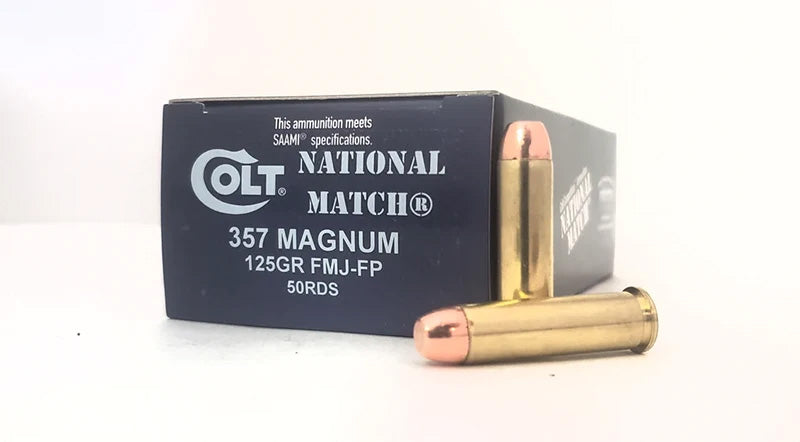 DoubleTap Colt National Match .357 Magnum 125 grain Full Metal Jacket Flat Point ammunition