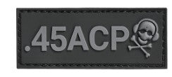 G-Code .45 ACP Grey and Black Velcro Caliber Identification Patch