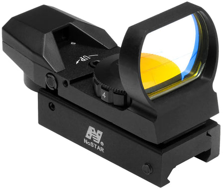 NcStar D4B Black Anodized 1x Multi-Reticle Reflex Optic 3 MOA Red Dot Sight