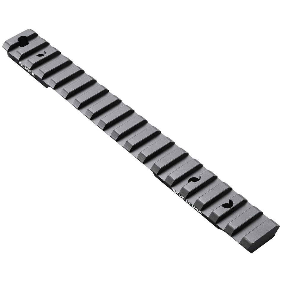Weaver Mounts 99474 Black Anodized Aluminum Extended Picatinny Multi-Slot Base Mossberg Patriot Long Action