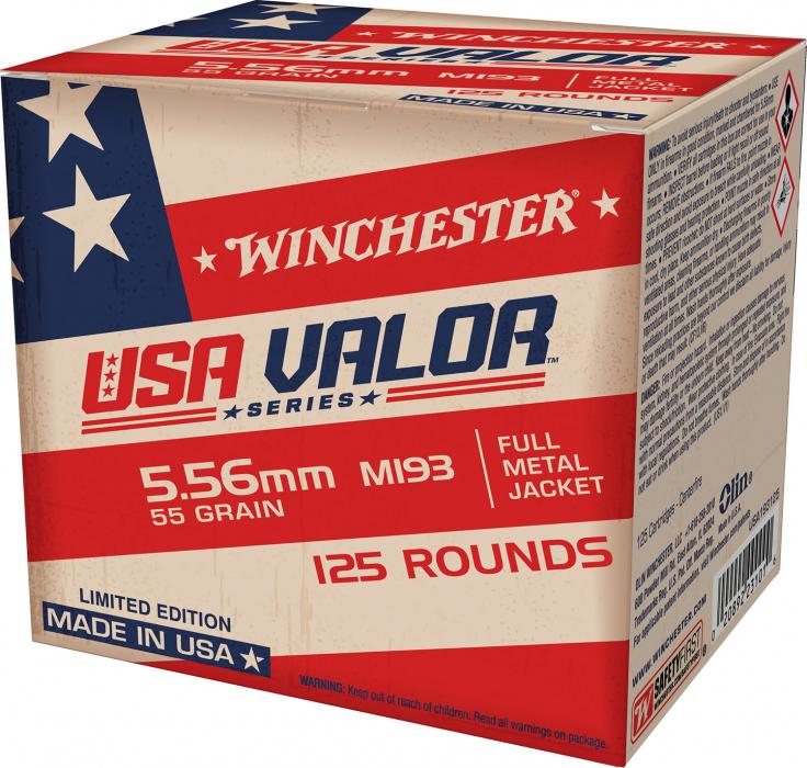 Winchester Ammo USA193125 5.56 M193 55 Full Metal Jacket (FMJ)