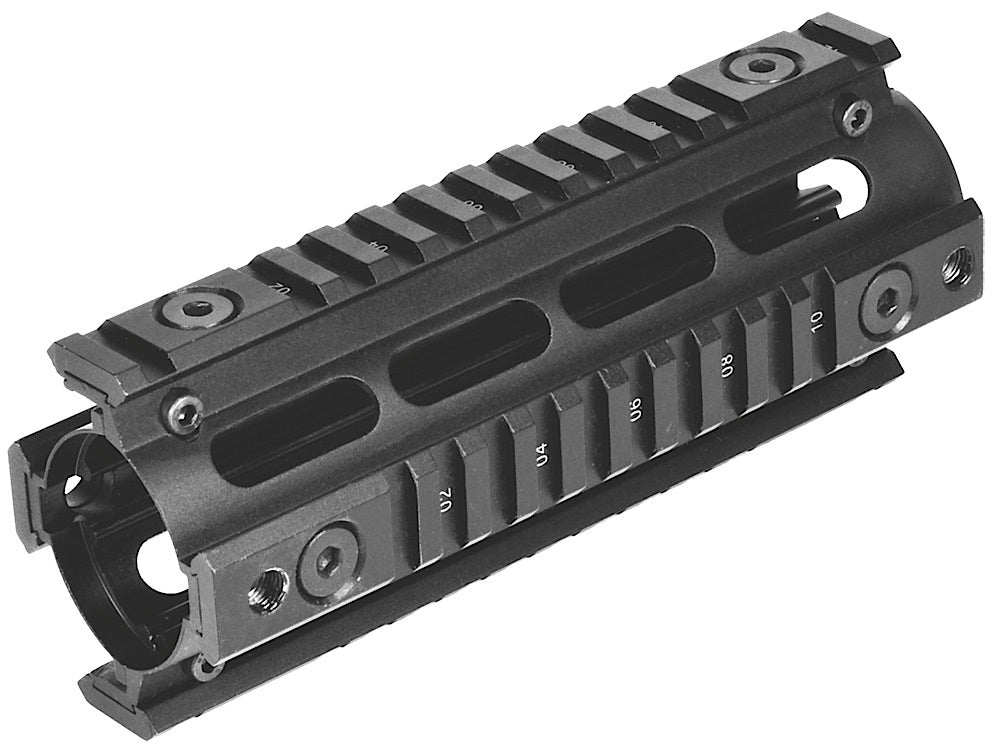 NcStar MAR4S AR-15 Carbine Quad Picatinny Rail Handguard 6.7" Black Hard Anodized Aluminum