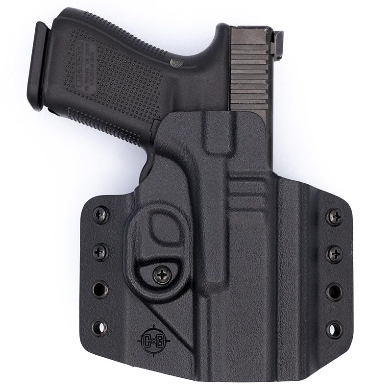 Glock 19/23 Left Hand OWB Covert Kydex Holster Black C&G