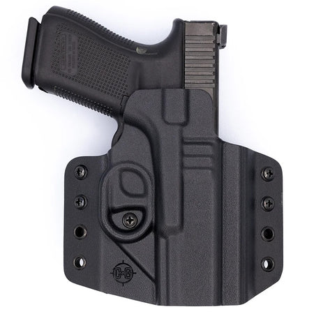 Glock 19/23 Left Hand OWB Covert Kydex Holster Black C&G