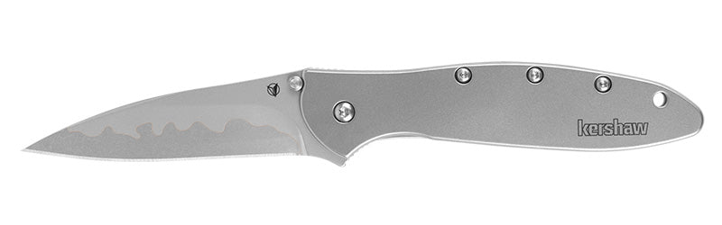 Kershaw Leek 3 Inch Composite Silver Drop Point Folding Pocket Knife
