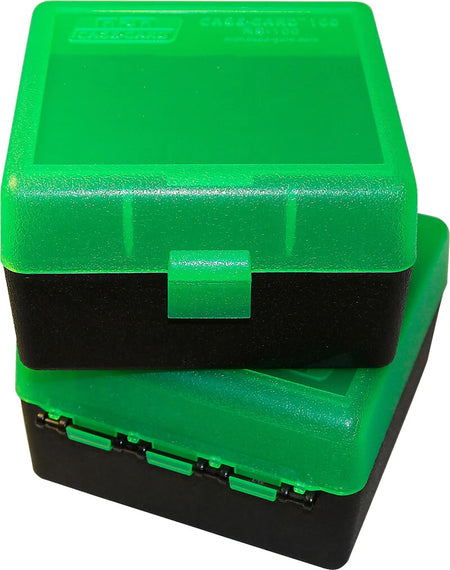 100-Round .223 Flip-Top Ammo Box by MTM Green/Black