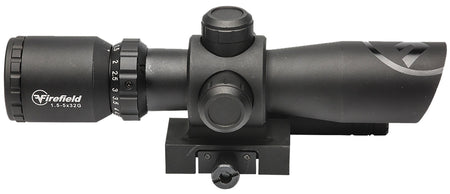 Firefield Barrage Matte Black 1.5-5x32mm Illuminated Mil-Dot Reticle Rifle Scope with 5mW Green Laser