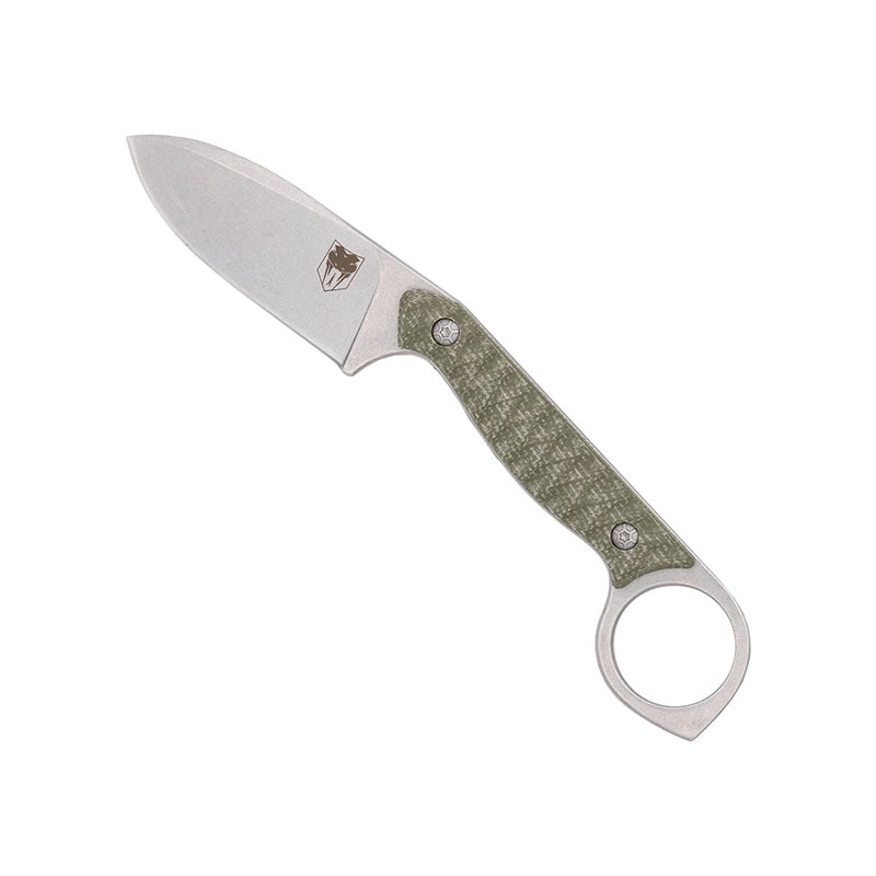 CobraTec Wolfteeth OD Green 2.75" Fixed Blade Knife with G-10 Scales