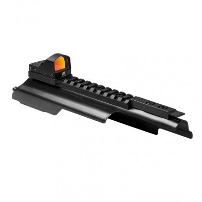 NcSTAR AK-47 Top Cover Picatinny Rail Mount with Micro Red Dot Sight Black