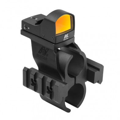 NcSTAR MSHBDREMR-A 870 Barrel Rail with Micro Red Dot Combo, Black