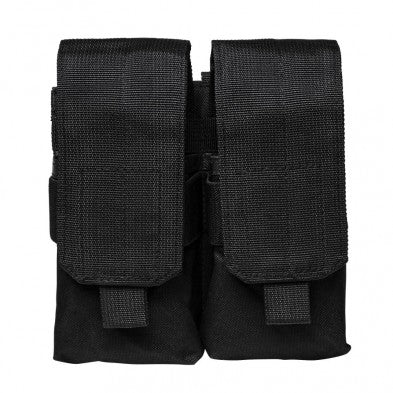 Vism AR15/AK Double Stack MOLLE Mag Pouch Holds 4 Magazines Black