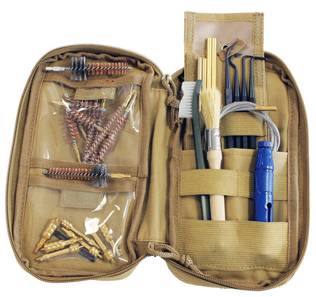 Birchwood Casey Range Cleaning Kit 41651 Handgun & Rifle 29 Piece Tan