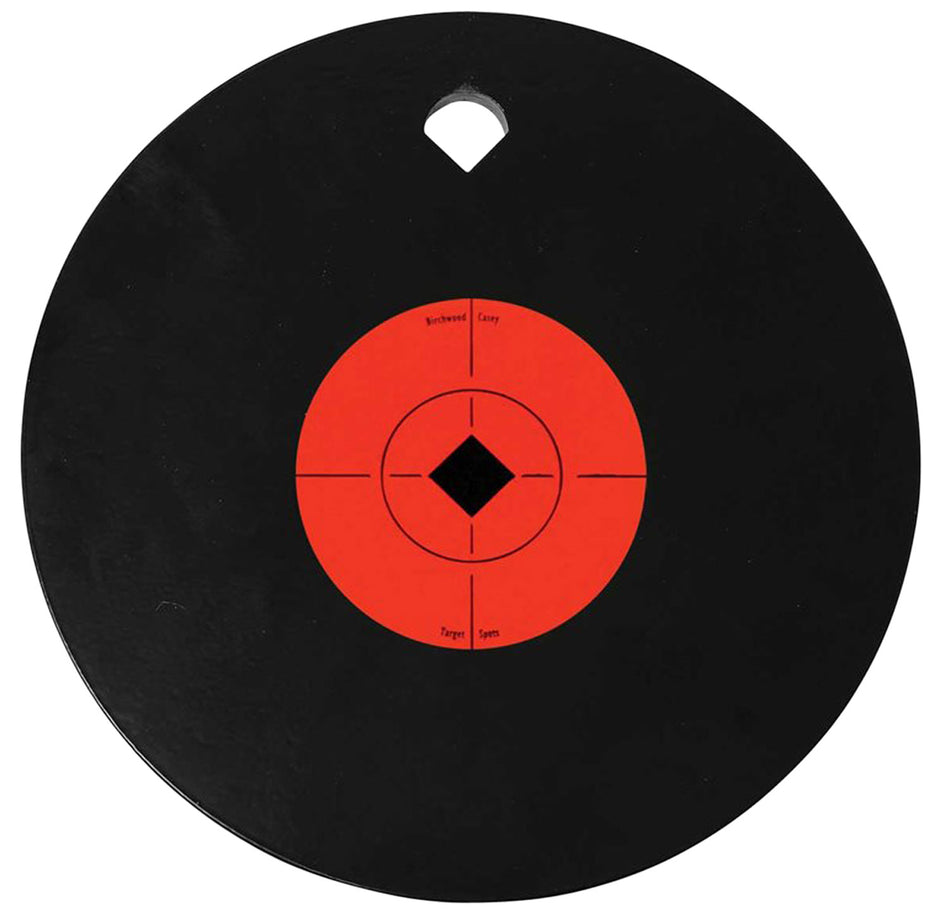 Birchwood Casey World of Targets AR500 Steel Circle Gong Target 8" Single Hole 3/8 Inch Thick Hanging