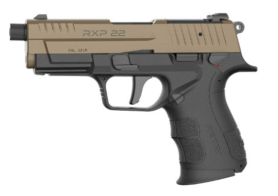 Retay USA RXP22BLKFDES13TH RXP 22 LR 13+1 4" Threaded Barrel, Flat Dark Earth Cerakote Optic Ready/Serrated Slide, Black Cerakote Polymer Frame w/Accessory Rail, RMR/RMSc Footprint