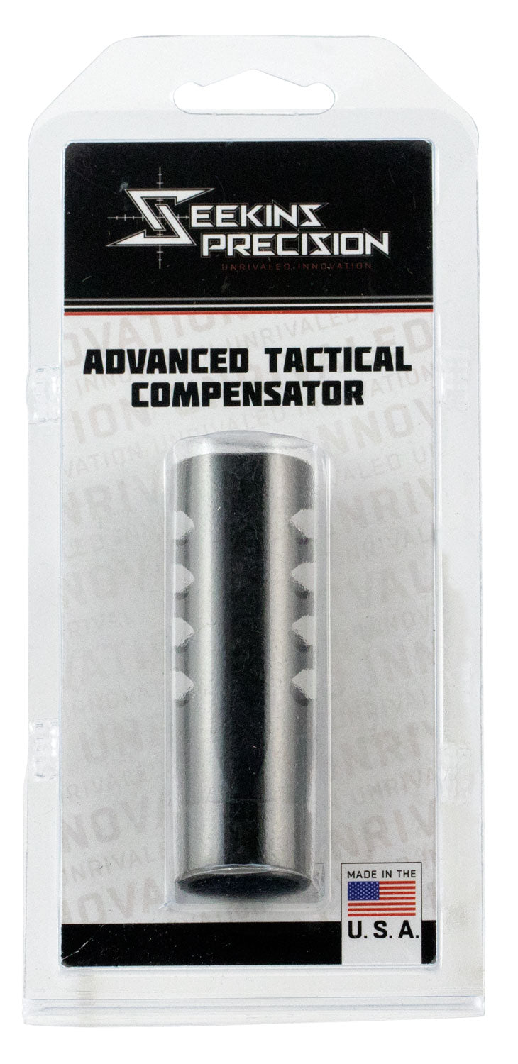 Seekins Precision Advanced Tactical Muzzle Brake Black Melonite 5/8"-24 tpi for 7.62x51mm NATO AR-10