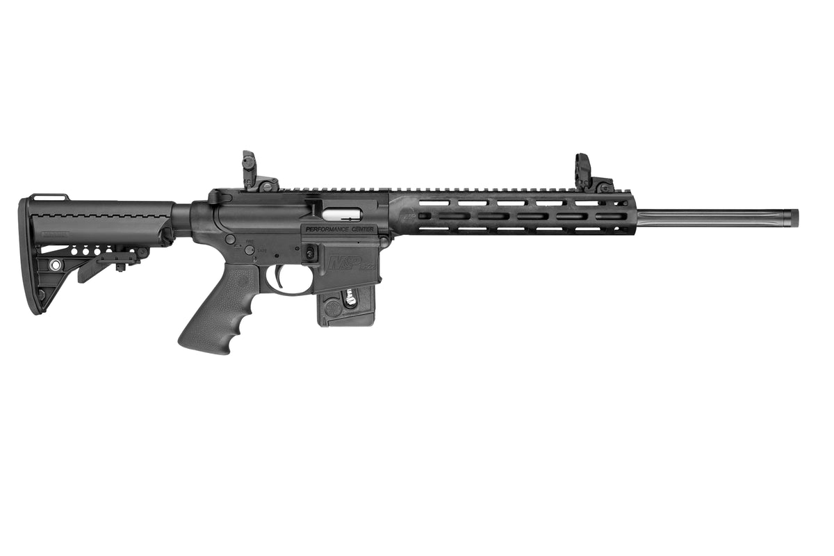 Smith & Wesson 10205 M&P15 Performance Center Sport 22 LR 10+1 18" Threaded Barrel, Vltor Adjustable Stock, Magpul Folding MBUS Sights, Match Grade Precision Barrel,Chamber & Trigger, Hogue Grip, Opt