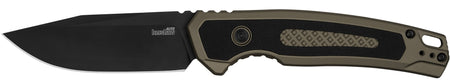 Kershaw Launch 21 Push Button Auto Pocket Knife 3.45 Inch Aluminum Black FDE Handle