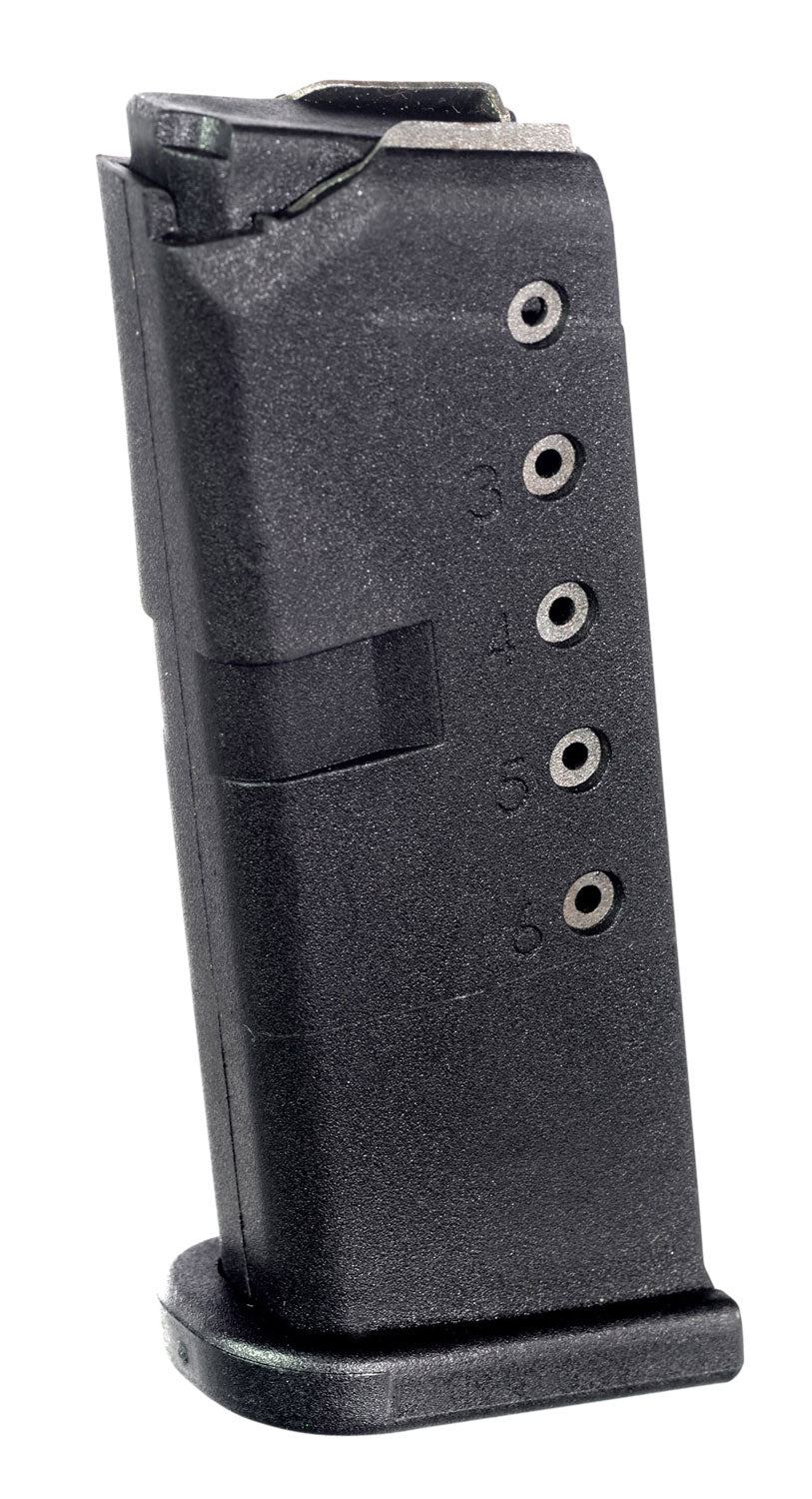 ProMag GLK12 Glock 43 Compatible 6-Round 9mm Luger Black Polymer Handgun Magazine