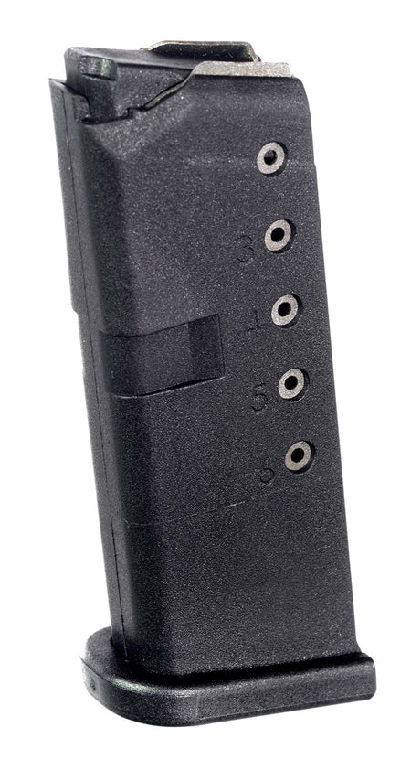 ProMag GLK12 Glock 43 Compatible 6-Round 9mm Luger Black Polymer Handgun Magazine