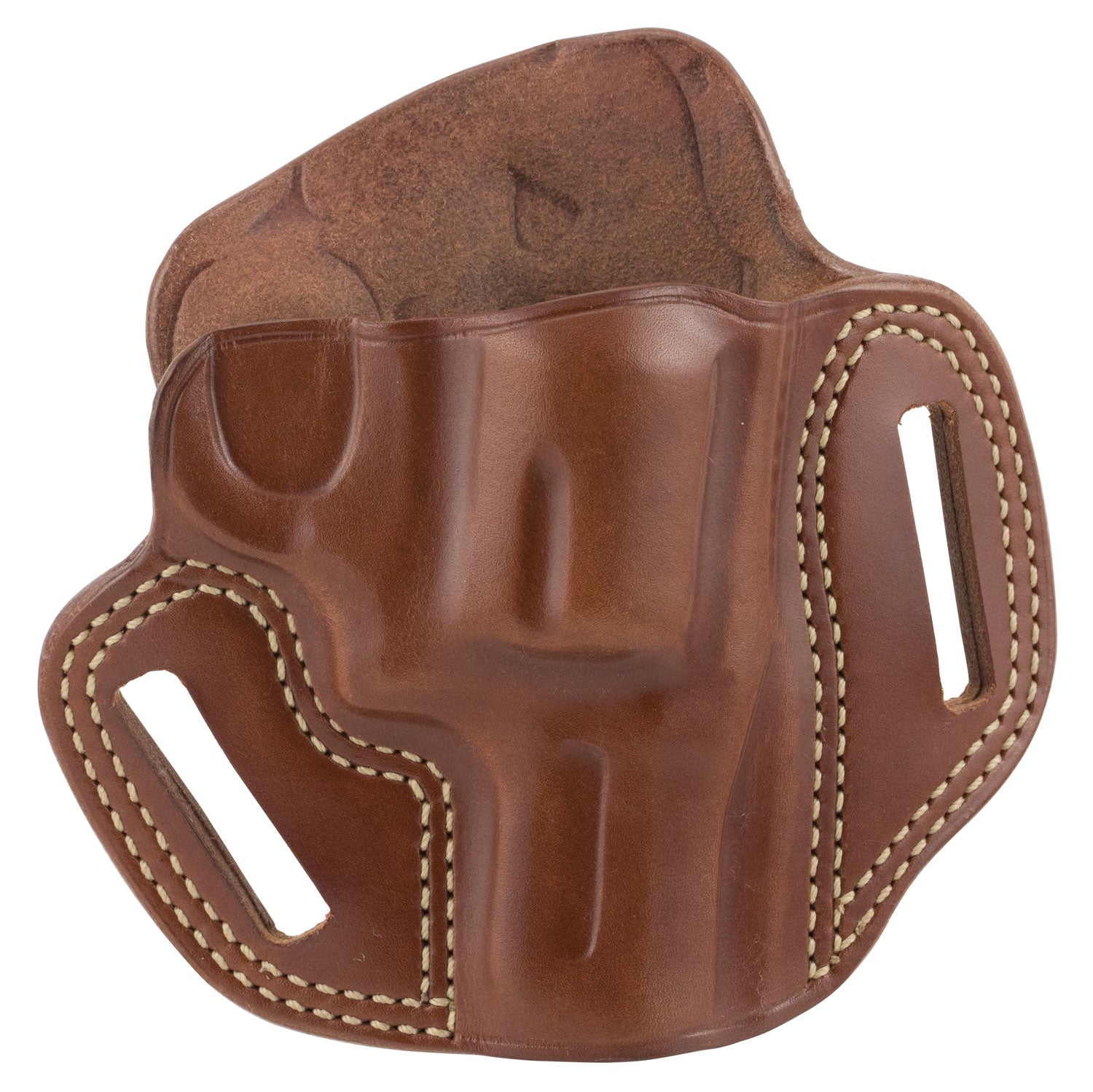 Galco CM102 OWB Combat Master Belt Holster Tan Leather S&W L Frame Right Hand